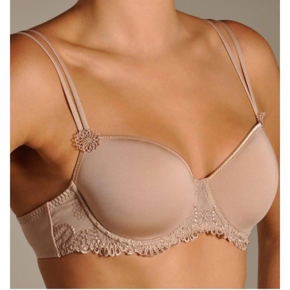 Simone Perele Romance 3D Molded Cup Bra 36B NUDE 115343 Light Line Underwire NWT